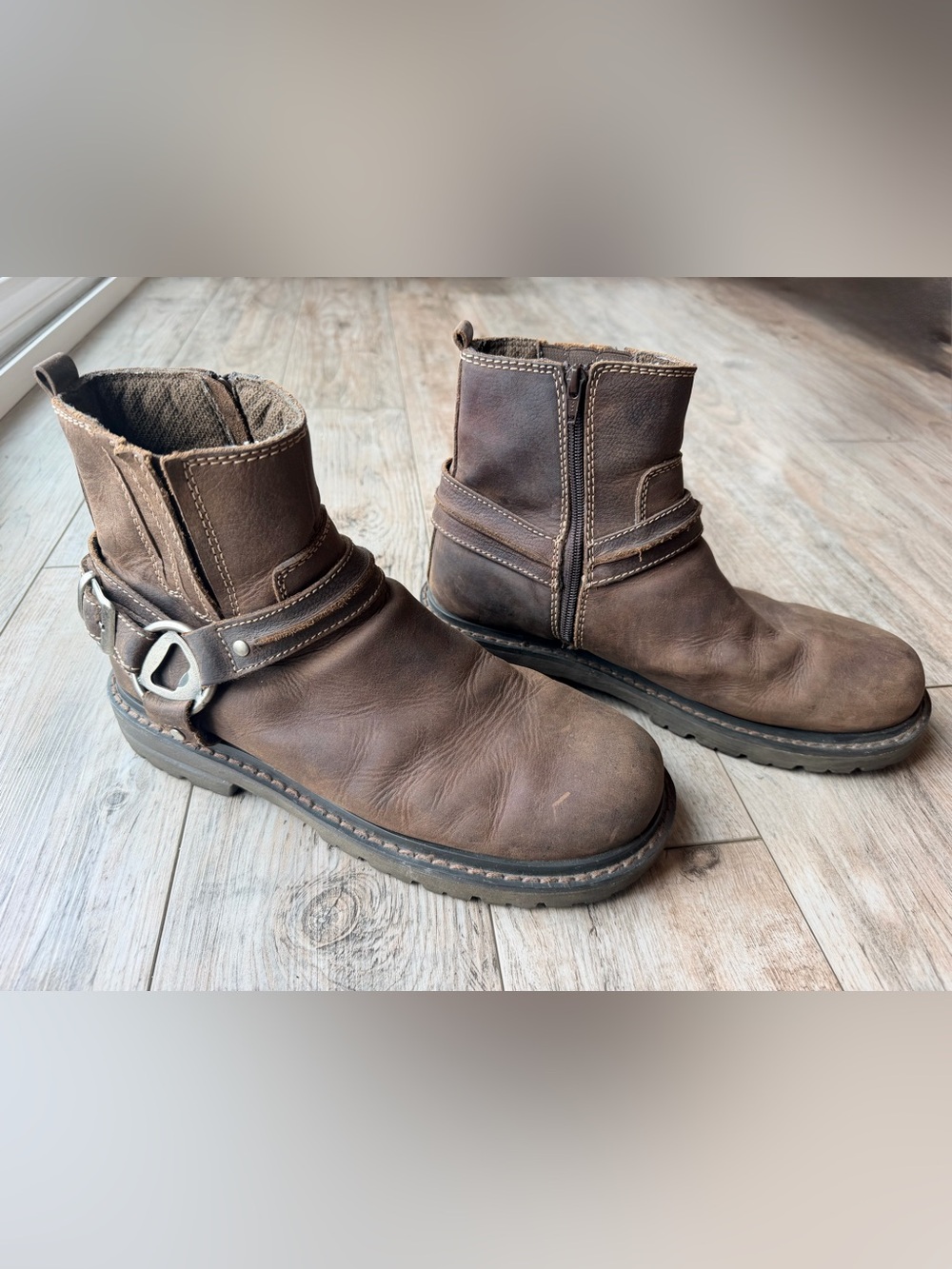 ROAN by Bed Stu Native II Men’s Brown Leather Harness Biker Moto Boots